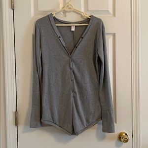 Grey Romper SnapUp Front NWOT